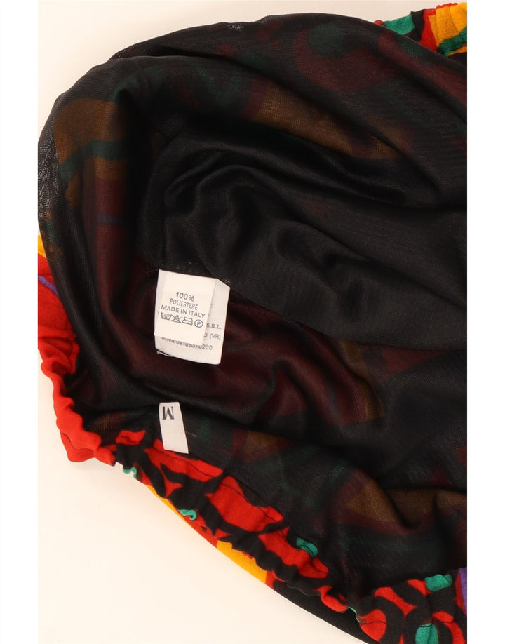 Vintage Damen Faltenrock Medium W30 Mehrfarbiges geometrisches Polyester