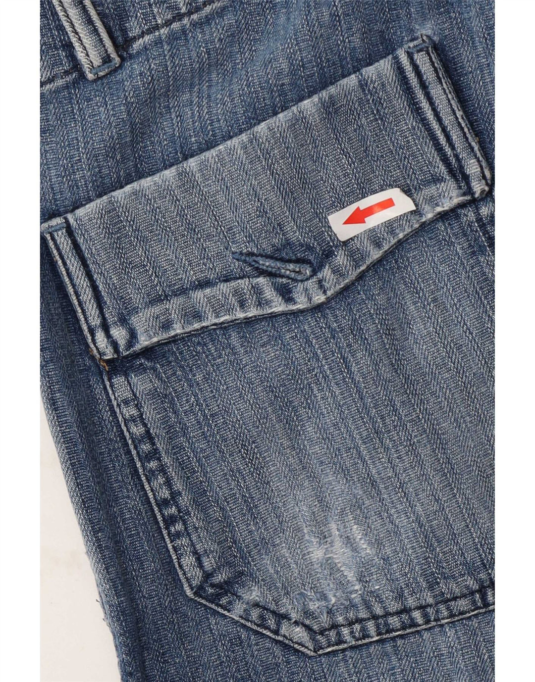 Diesel Damen Bootcut Jeans W28 L34 Blaue Baumwolle