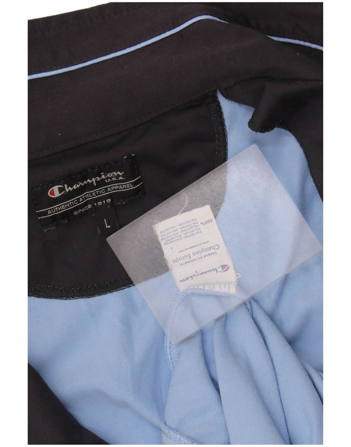 CHAMPION Herren-Trainingsanzug-Top-Jacke, großes blaues Polyester