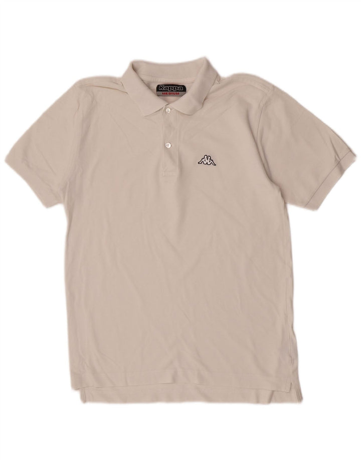 Kappa Herren-Poloshirt aus mittelweißer Baumwolle