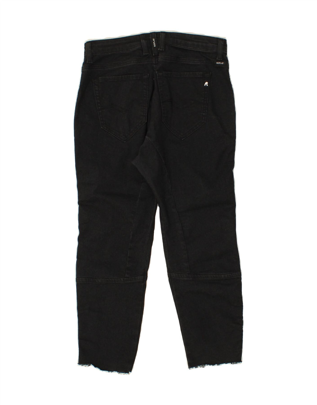 REPLAY Womens Cropped Jeans W27 L24 Black Cotton Vintage Replay and Second-Hand Replay from Messina Hembry 
