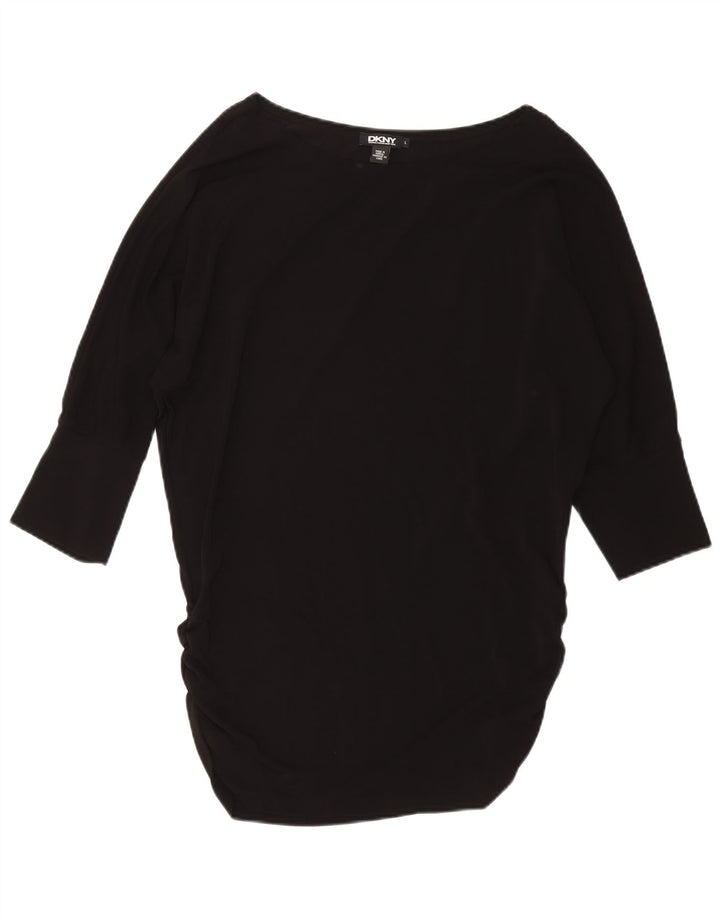 DKNY Damen Fledermaus-Tunikakleid UK 16 Large Schwarz Viskose