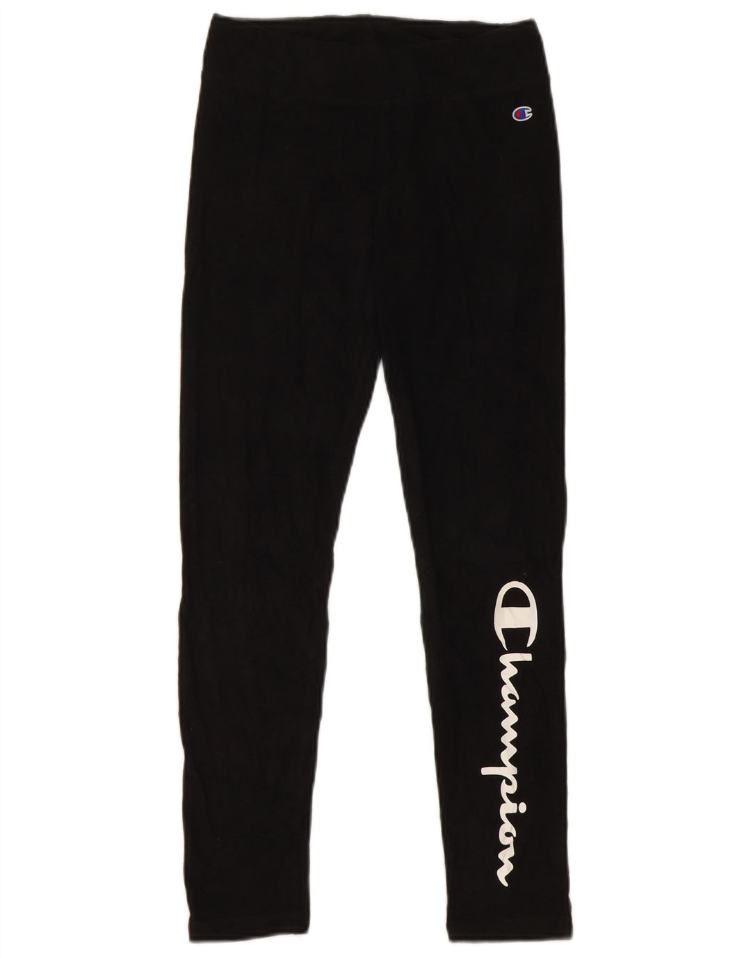 Champion Mädchen-Leggings mit Grafik, 9–10 Jahre, mittelgroß, schwarze Baumwolle