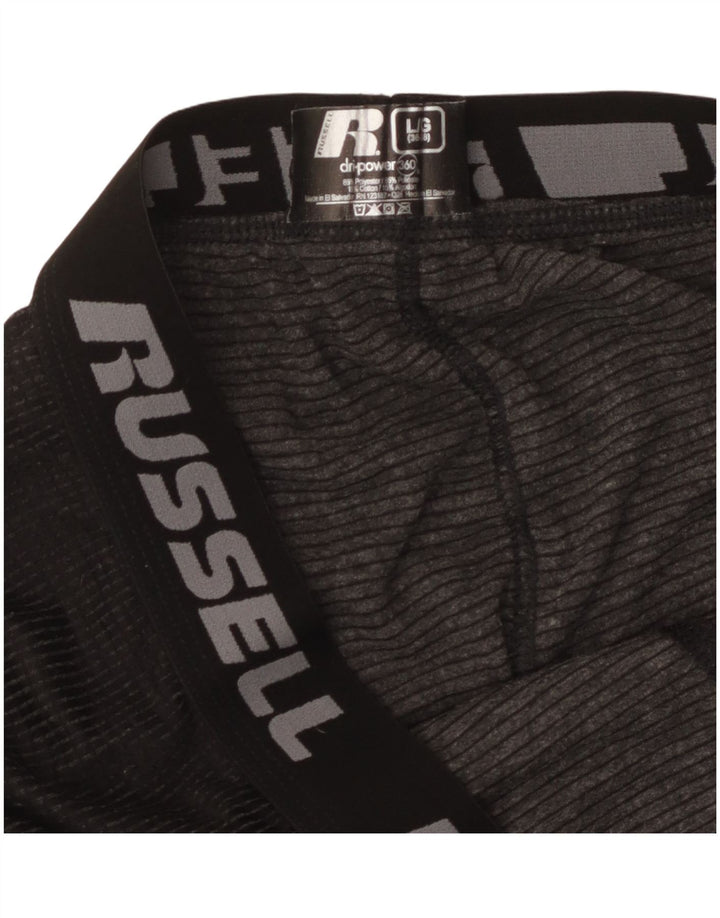Russell Athletic Herren-Leggings mit Grafik, groß, aus schwarzem Polyester