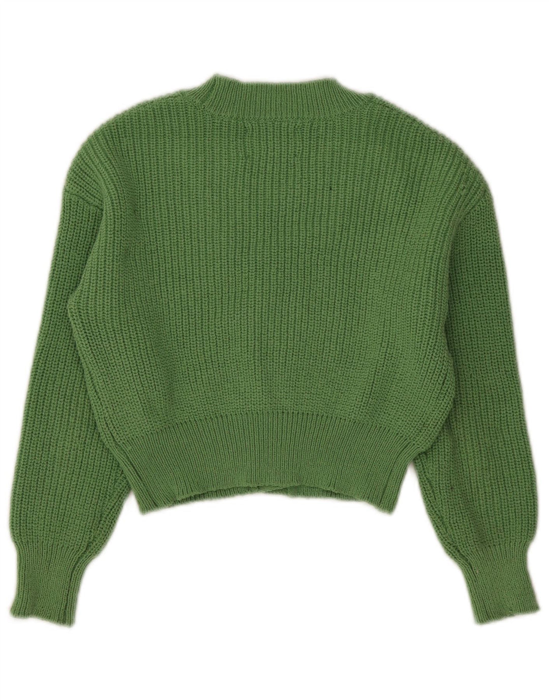 Zara Crop Cardigan für Mädchen, 9–10 Jahre, grünes Polyester