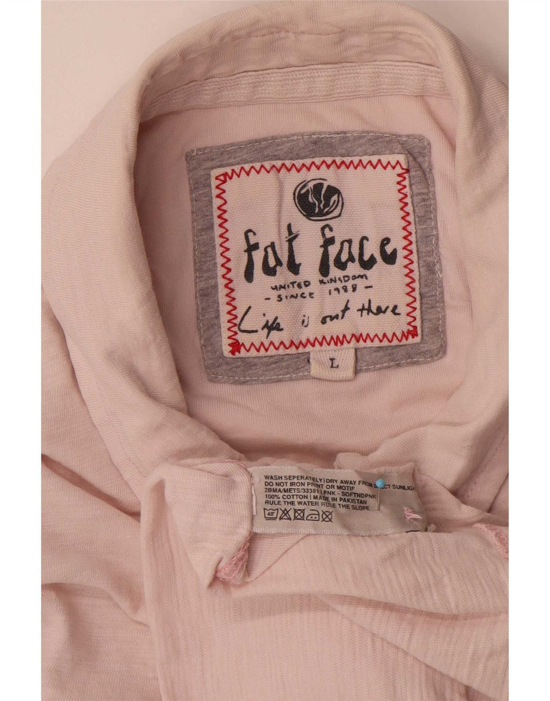 Fat Face Herren-Poloshirt, Größe L, Rosa
