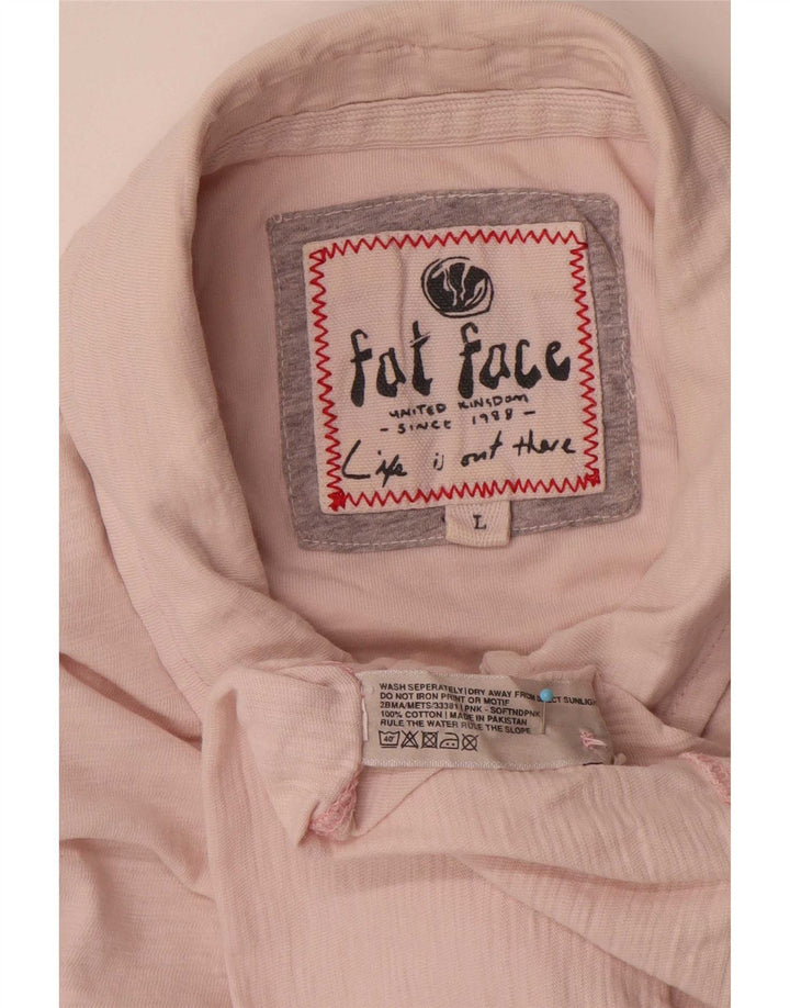 Fat Face Herren-Poloshirt, Größe L, Rosa