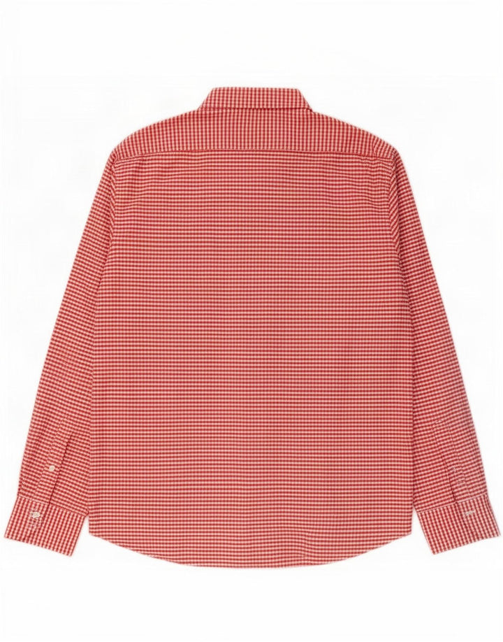 Deperlu Herren-Flanellhemd XL aus roter Gingham-Baumwolle