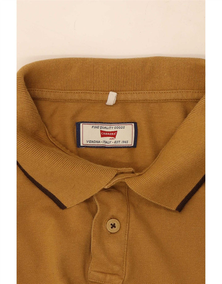 Carrera Herren-Poloshirt, groß, braun gestreift