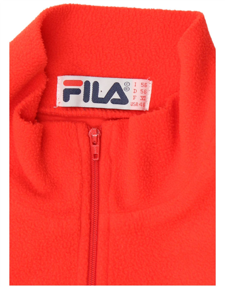 Fila Herren-Fleecepullover mit Reißverschluss am Hals IT 56 2XL Orange