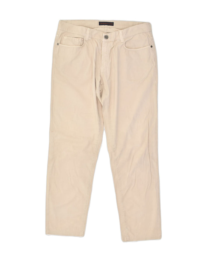 TRUSSARDI Mens Tapered Casual Trousers W37 L31 Beige | Vintage Trussardi | Thrift | Second-Hand Trussardi | Used Clothing | Messina Hembry 
