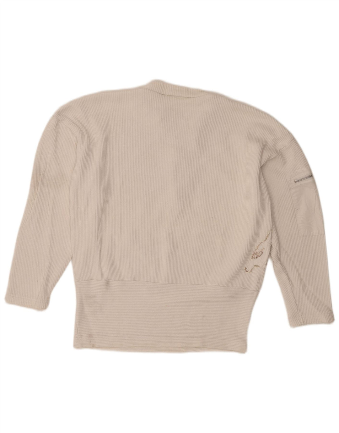 Together Damen-Pullover mit grafischem Reißverschluss und Kragen, UK 10/12, Mittelweiß