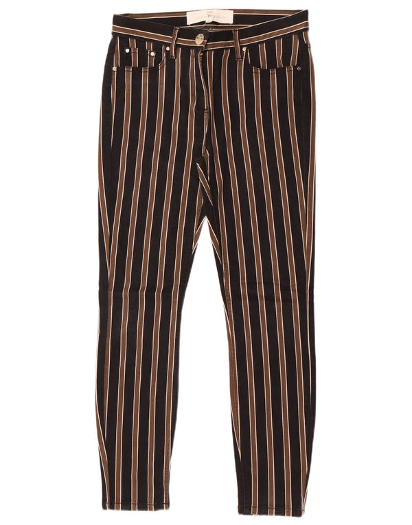 Elisabetta Franchi Skinny-Freizeithose für Damen W27 L26 Schwarz gestreift