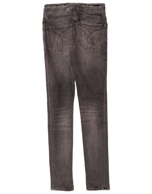 Calvin Klein Jungen Graphic Skinny Jeans 15–16 Jahre W28 L32 Graue Baumwolle