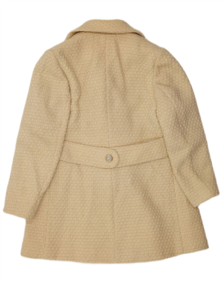 Vintage Damen Zweireihiger Mantel UK 14 Medium Beige