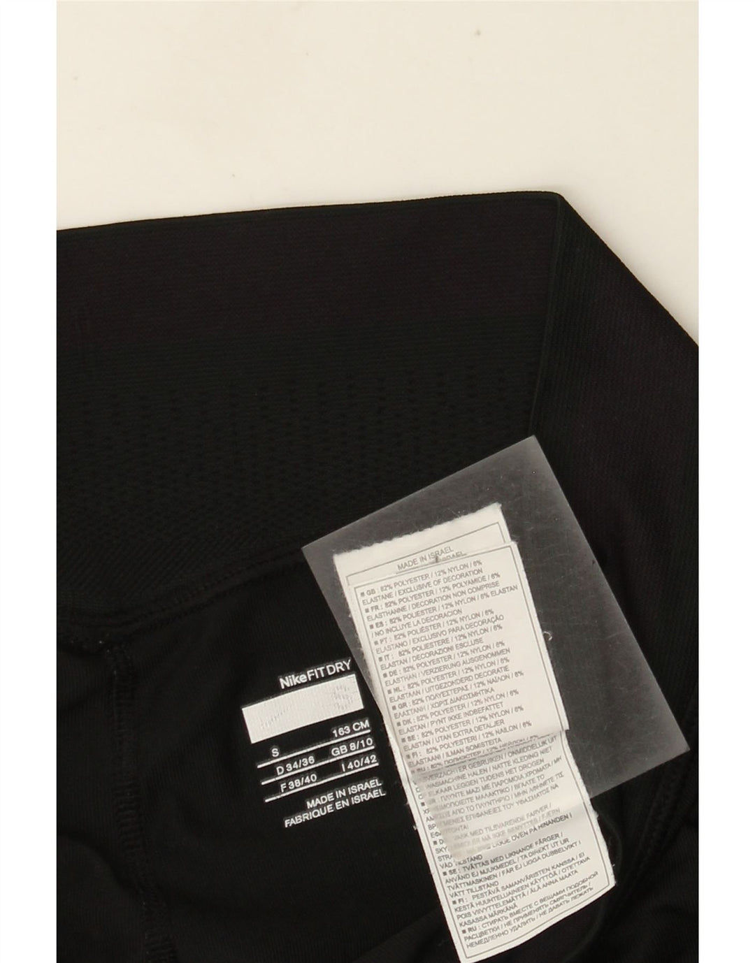 Nike Damen Capri-Leggings UK 8/10 Small Schwarz Polyester
