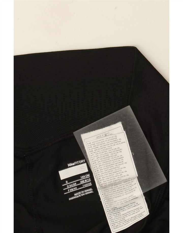 Nike Damen Capri-Leggings UK 8/10 Small Schwarz Polyester