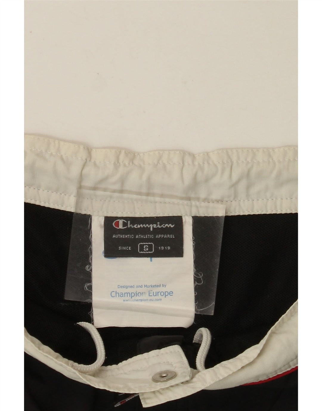 CHAMPION Herren-Badeshorts mit Grafik, Größe S, Schwarz, Colourblock-Polyamid