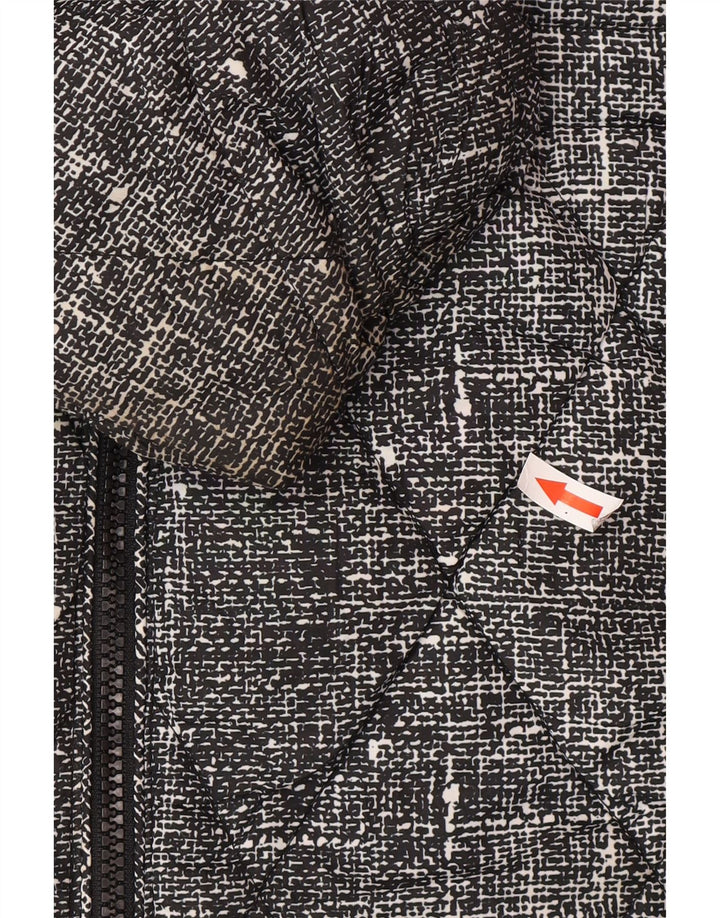 Marks & Spencer Damen Steppjacke UK 20 2XL Schwarz geflecktes Polyester