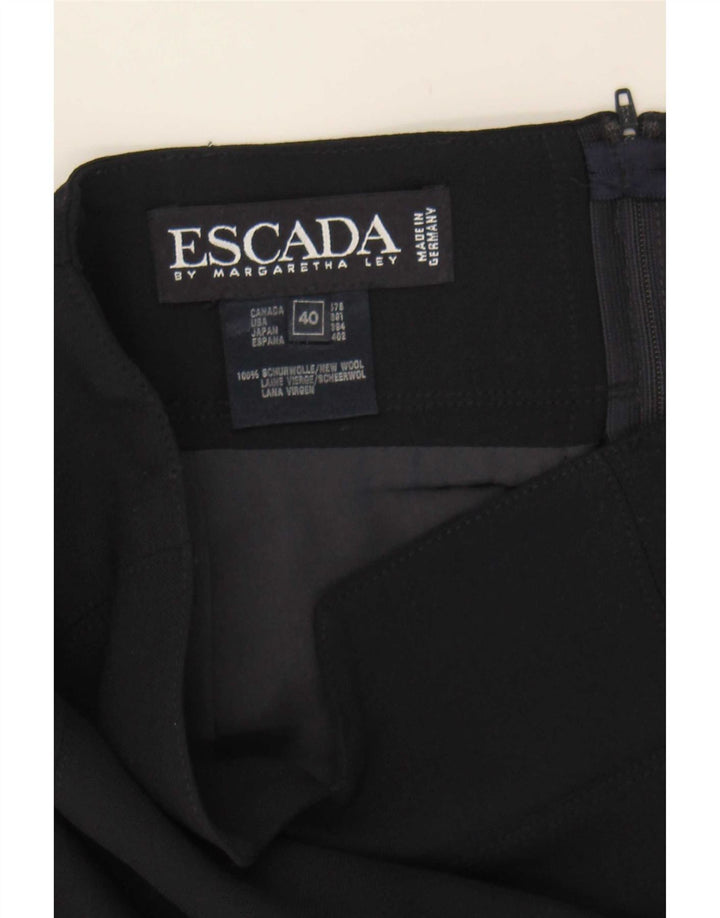 Escada Damen Bleistiftrock EU 40 Medium W27 Marineblaue Wolle
