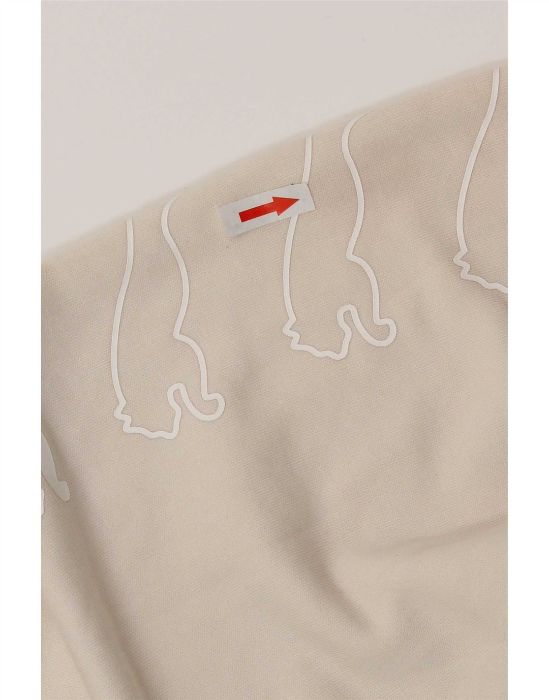 Puma Womens Oversized Crop Graphic Sweatshirt Pullover UK 16 Large Beige