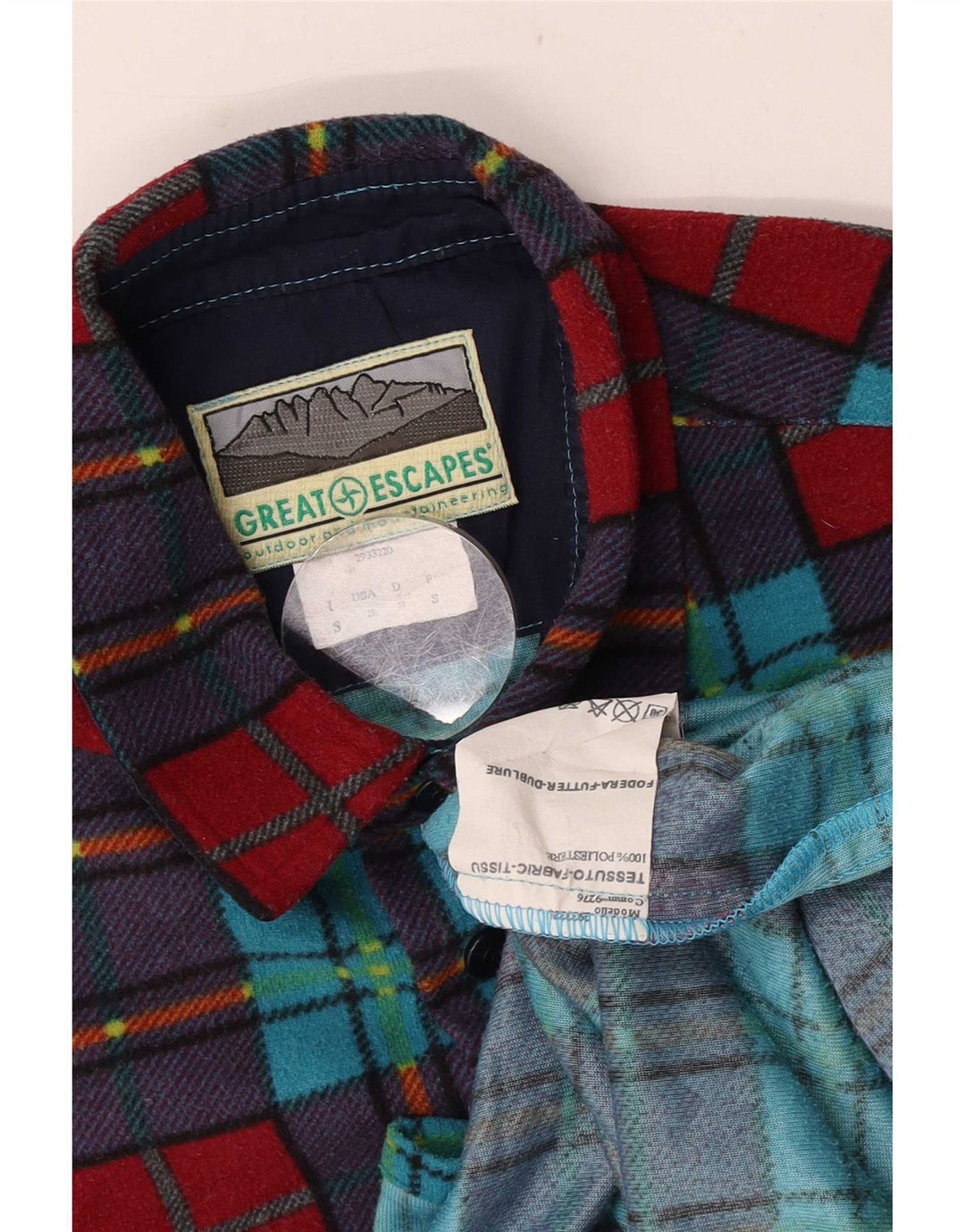 Great Escapes Herren-Flanellhemd, klein, mehrfarbig, kariert, Polyester