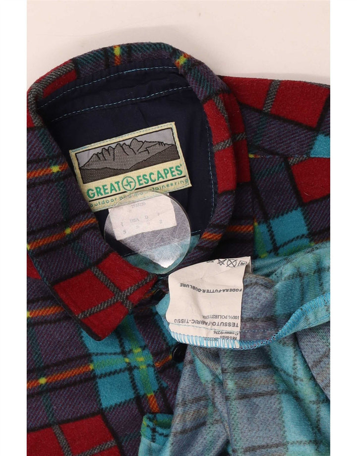 Great Escapes Herren-Flanellhemd, klein, mehrfarbig, kariert, Polyester