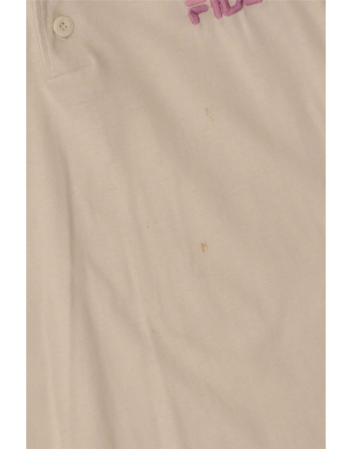 Fila Herren-Poloshirt mit Grafik, IT 52, große weiße Baumwolle
