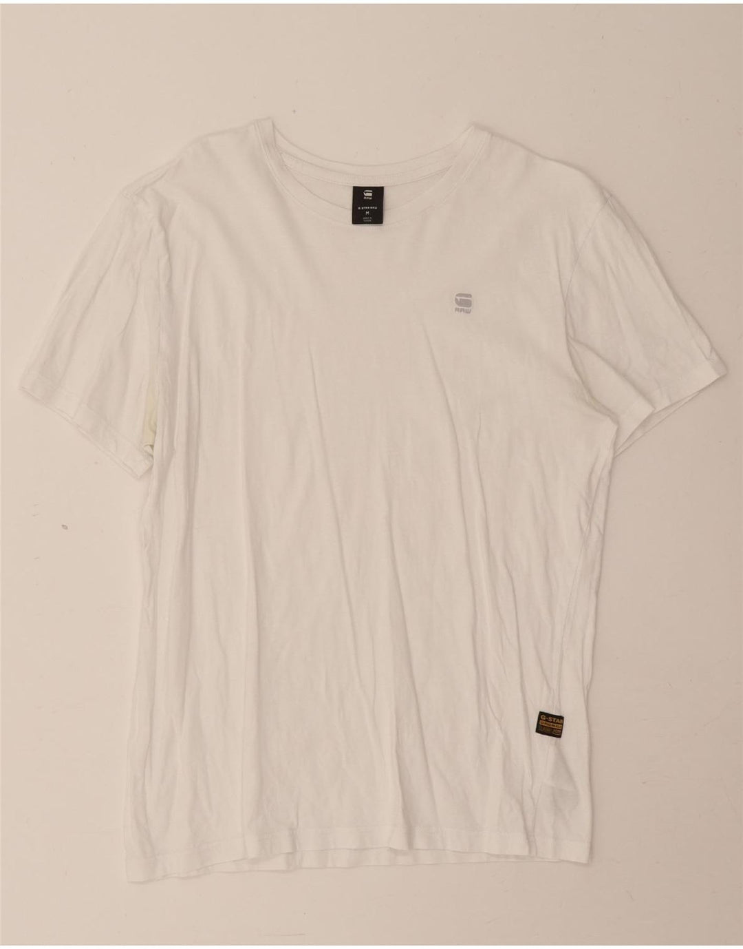 G-Star Herren T-Shirt-Oberteil aus mittelweißer Baumwolle