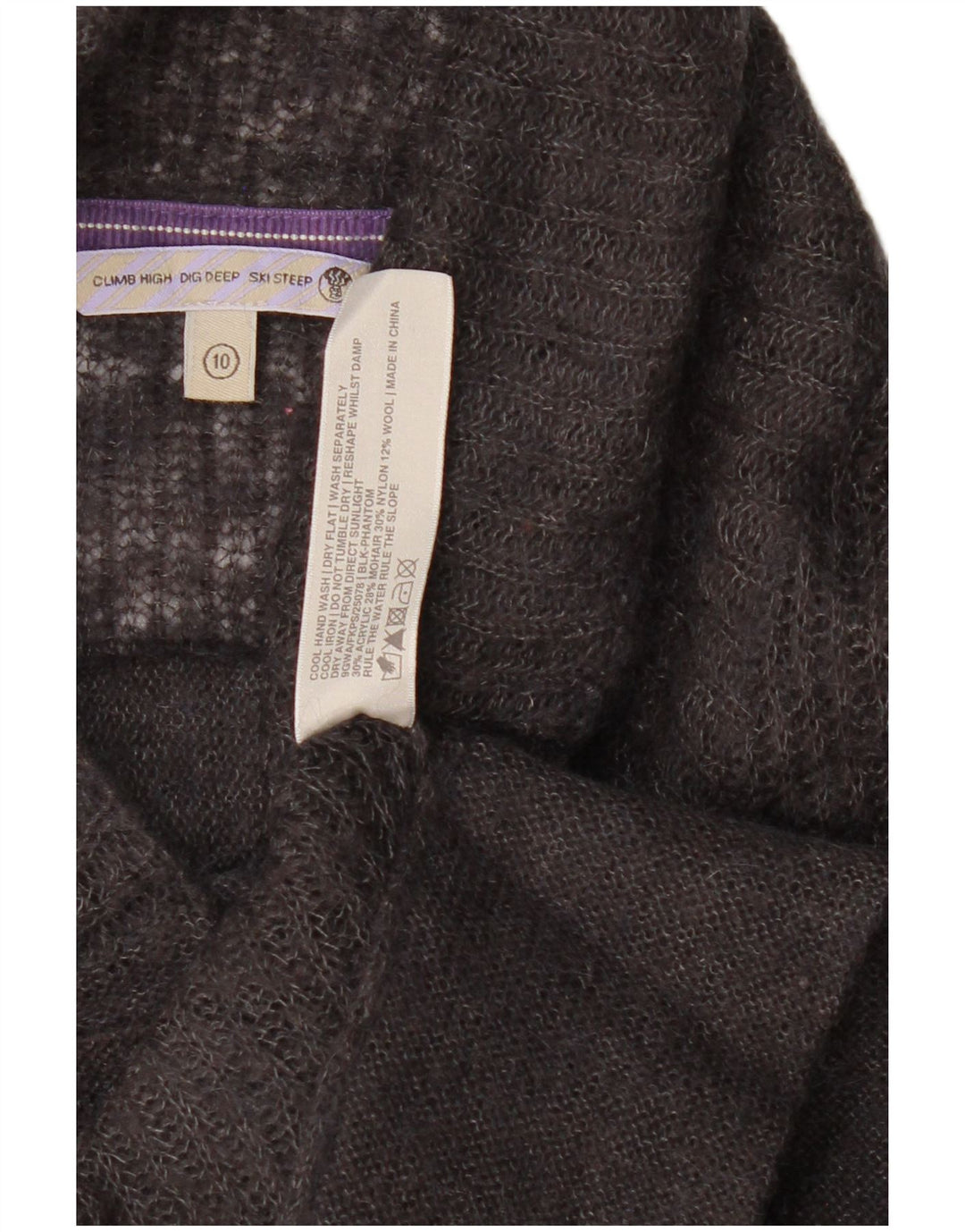 Fat Face Damen-Strickjacke, Gr. 10, Small, Grau, Acryl