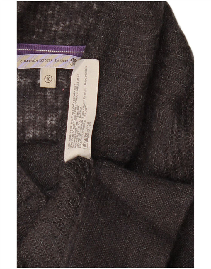 Fat Face Damen-Strickjacke, Gr. 10, Small, Grau, Acryl
