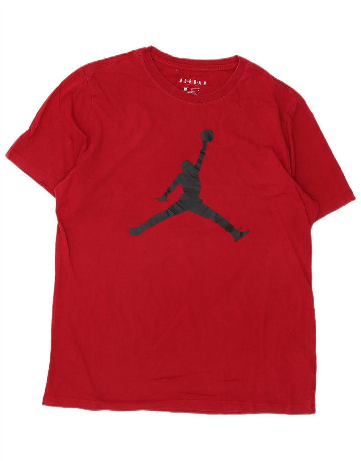 Jordan Herren-T-Shirt mit Grafik, Größe L, aus roter Baumwolle