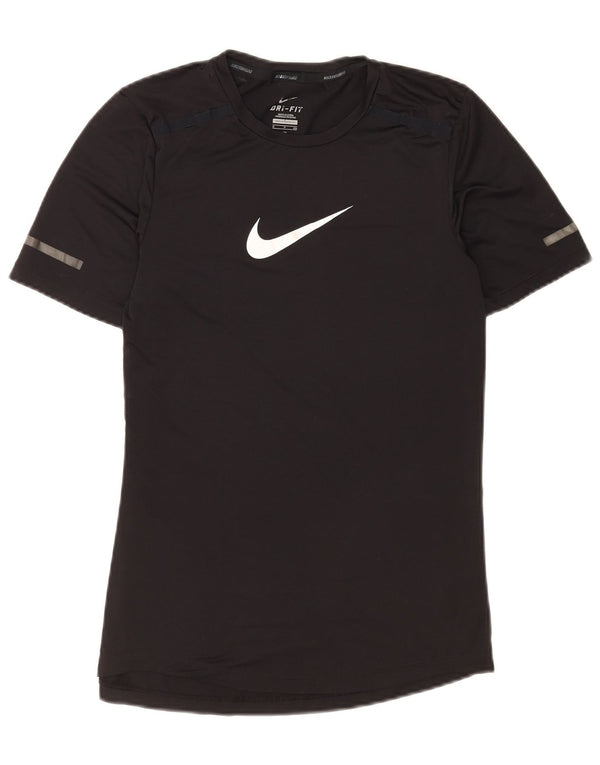 Nike Herren Dri Fit Graphic T-Shirt Top Small Schwarz Polyester