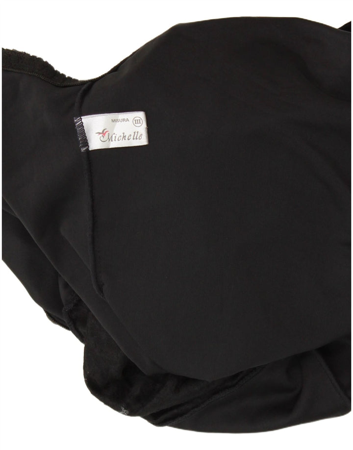 MICHELLE Damen-Body aus Samt, UK 14, Mittelschwarzes Paisley-Polyester