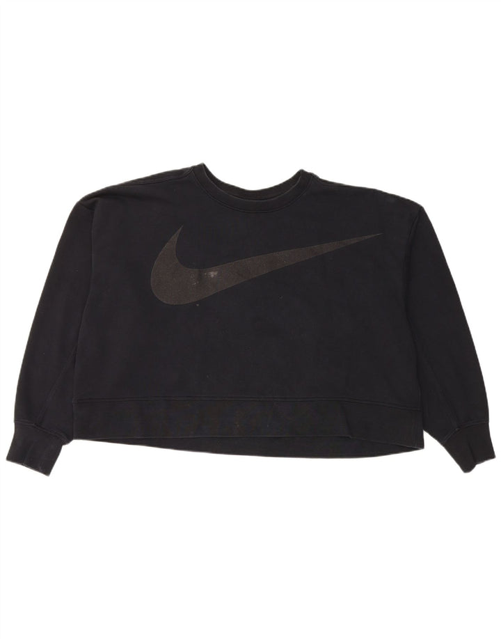 Nike Damen-Sweatshirt mit Dri-Fit-Grafik, übergroß, Gr. 16, Schwarz
