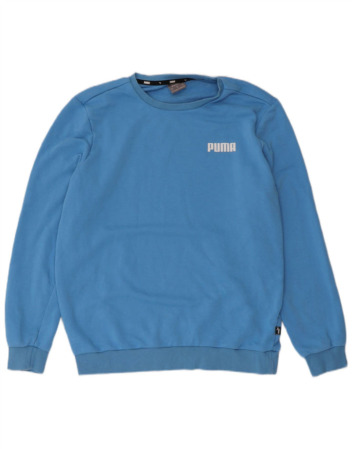 Puma Herren Sweatshirt Pullover mittelblaue Baumwolle