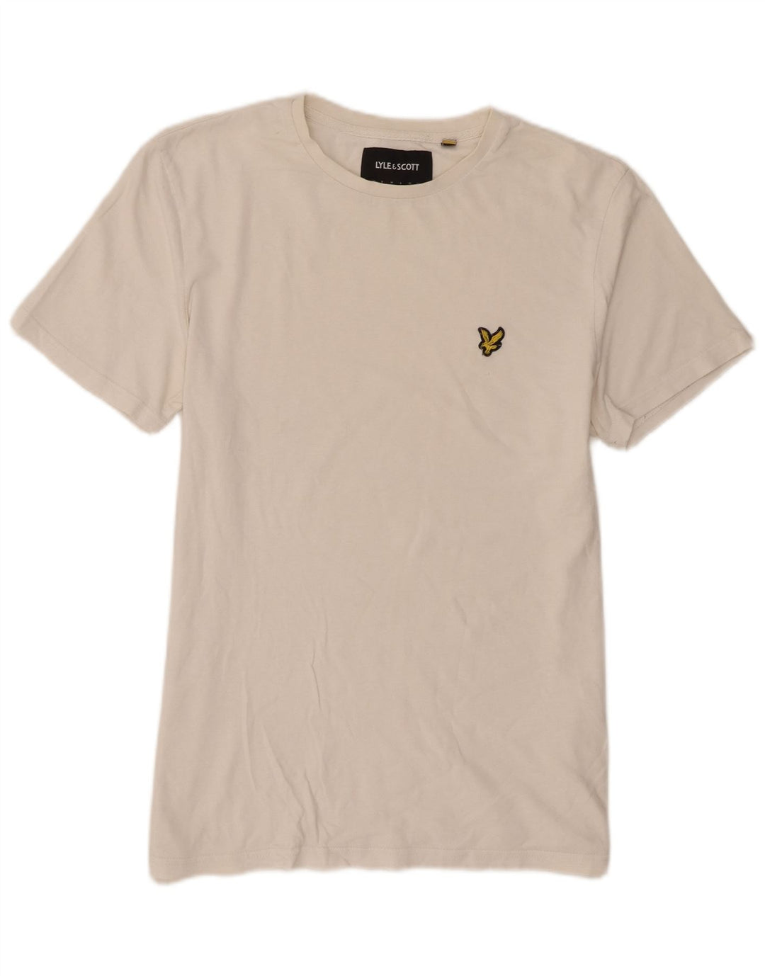 Lyle & Scott Herren Kurzarm-T-Shirt-Oberteil, Größe L, aus weißer Baumwolle