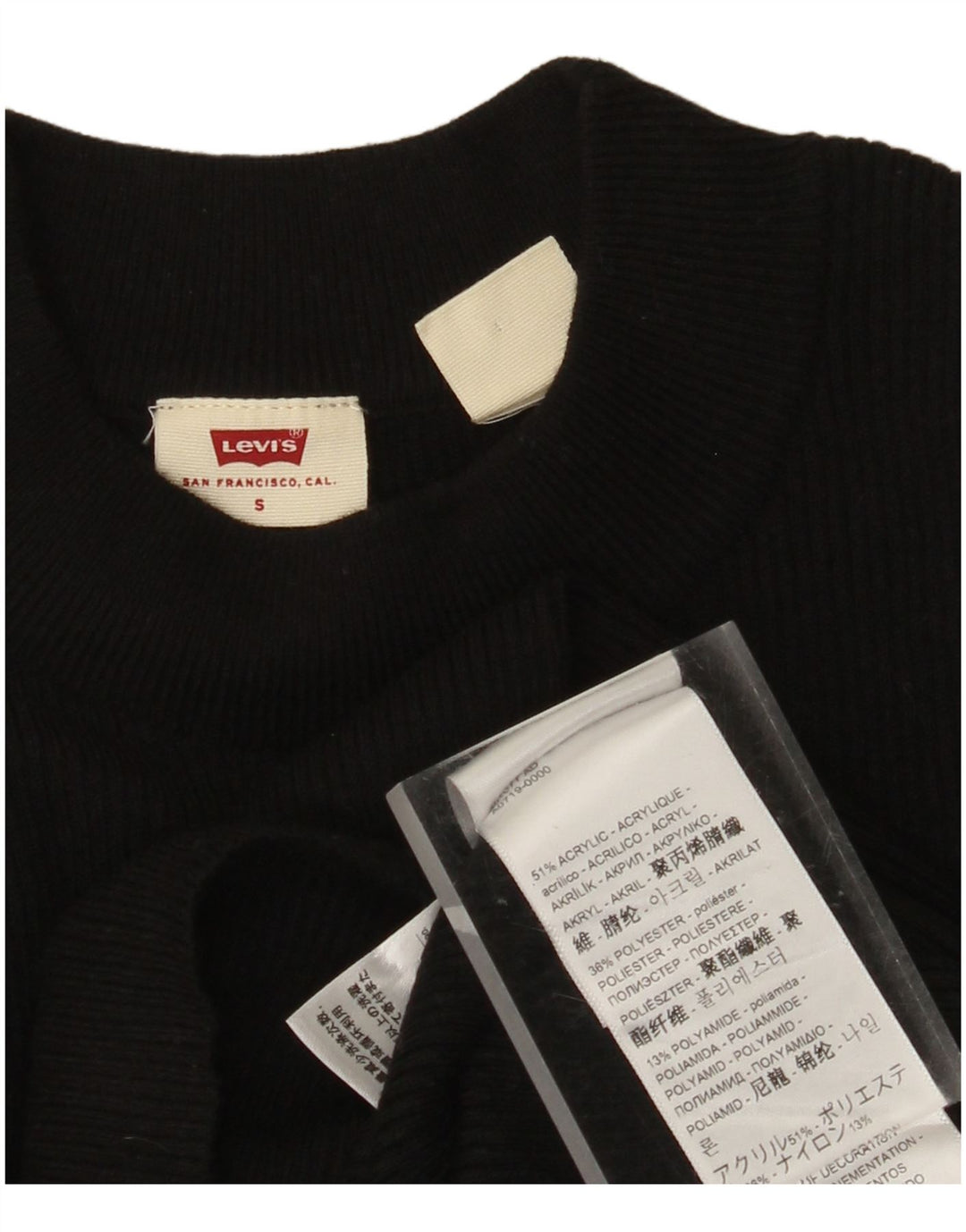 LEVI'S Damen-Pullover mit Rundhalsausschnitt, Größe S, Größe S, Schwarz, Acryl