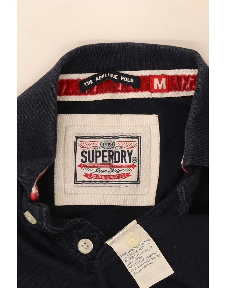 Superdry Herren-Rugby-Poloshirt aus Baumwolle in mittlerer Marineblau-Optik mit Grafik