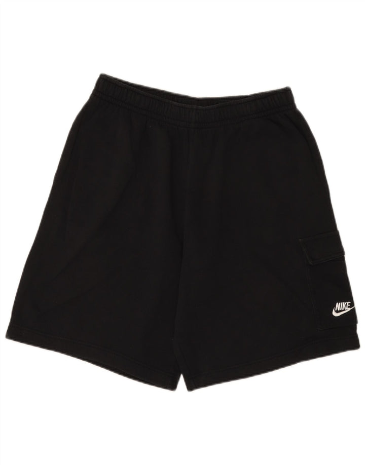Nike Herren-Sportshorts, mittelgroß, schwarze Baumwolle