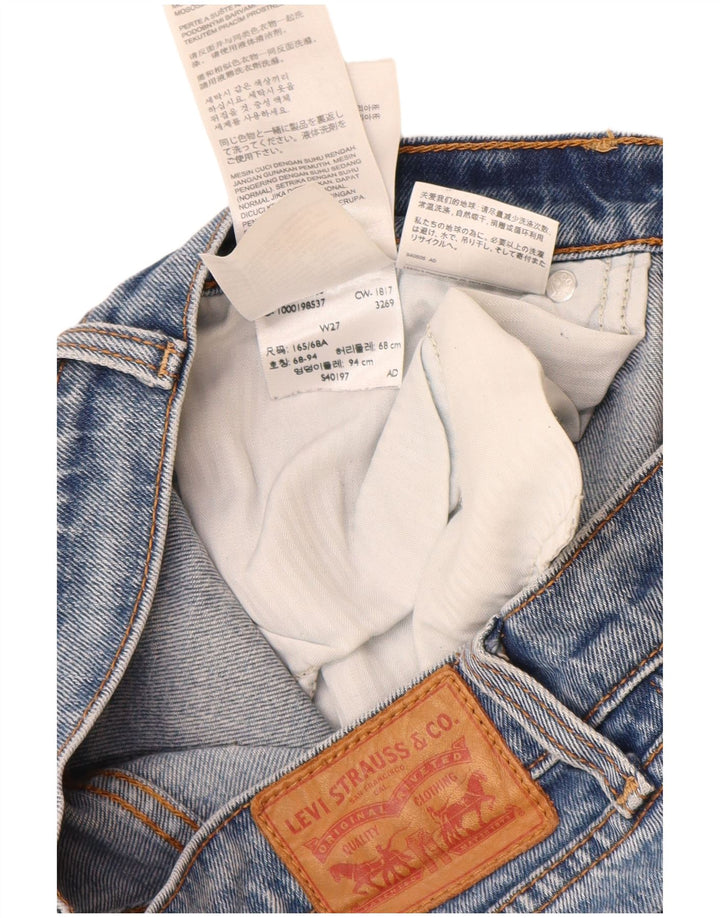 Levi's Damen Distressed Straight Jeans W27 L26 Blaue Baumwolle
