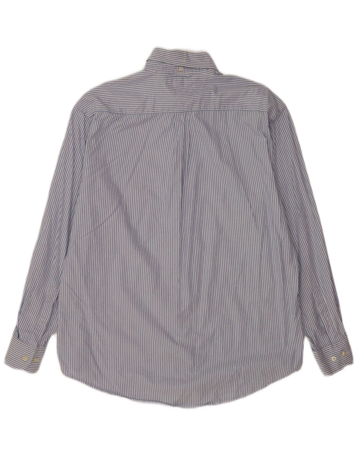 Tommy Hilfiger Herrenhemd aus mittelblauer Nadelstreifen-Baumwolle