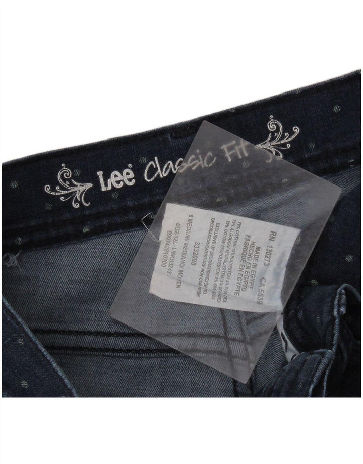 LEE Capri-Jeans mit klassischer Passform für Damen, US 6, Mittel, W28, L19, Marineblau gepunktet
