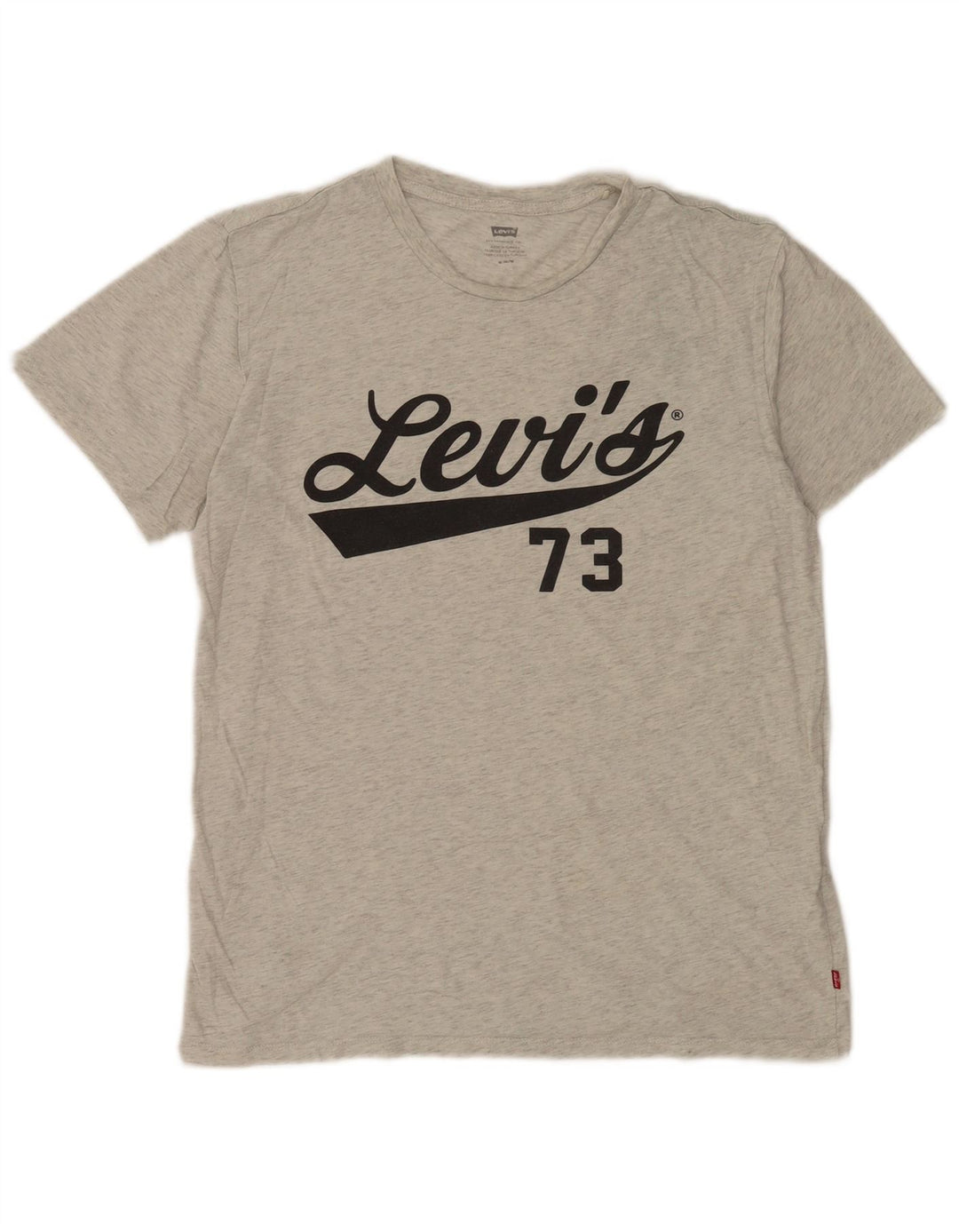 Levi's Herren-T-Shirt mit Grafik, mittelgrau gesprenkelte Baumwolle