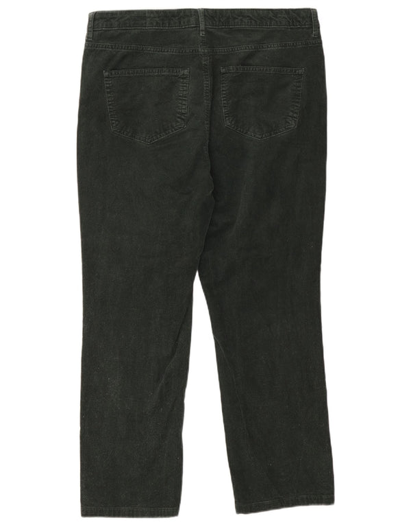 Marks & Spencer Damen-Hose aus Cord, kurz geschnitten, UK 14, Größe L W32 L24, Grün