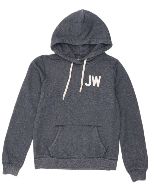 Jack Wills Damen Kapuzenpullover UK 12 Mittelmarineblau gesprenkelte Baumwolle