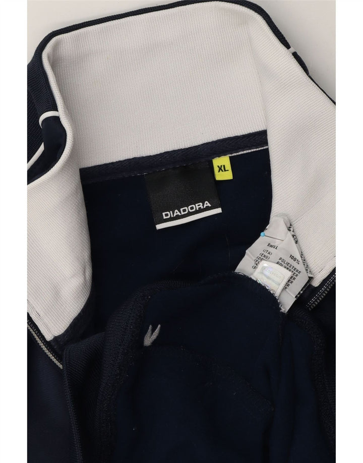 Diadora Herren-Trainingsanzug-Oberteil, Jacke, XL, Marineblau, Polyester