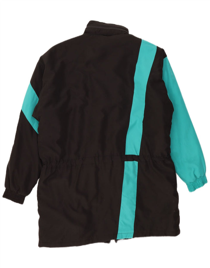 Puma Herren-Windbreaker-Mantel mit Grafik, UK 44 2XL, schwarzes Farbblock-Polyester