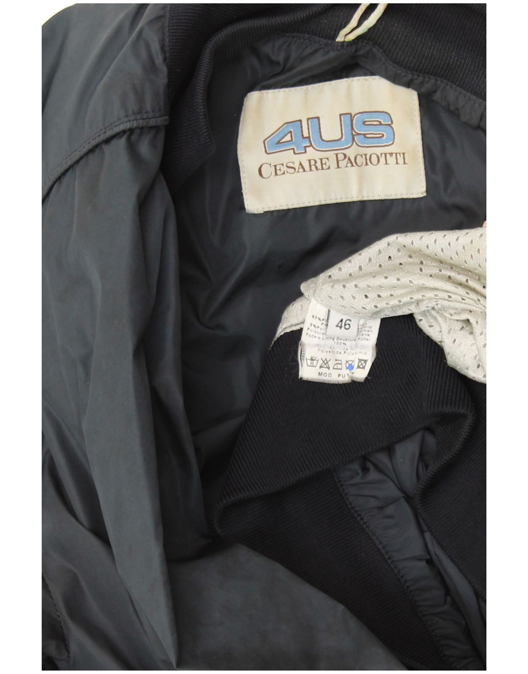 CESARE PACIOTTI 4US Damen Bomberjacke mit Grafik IT 46 Large Marineblau