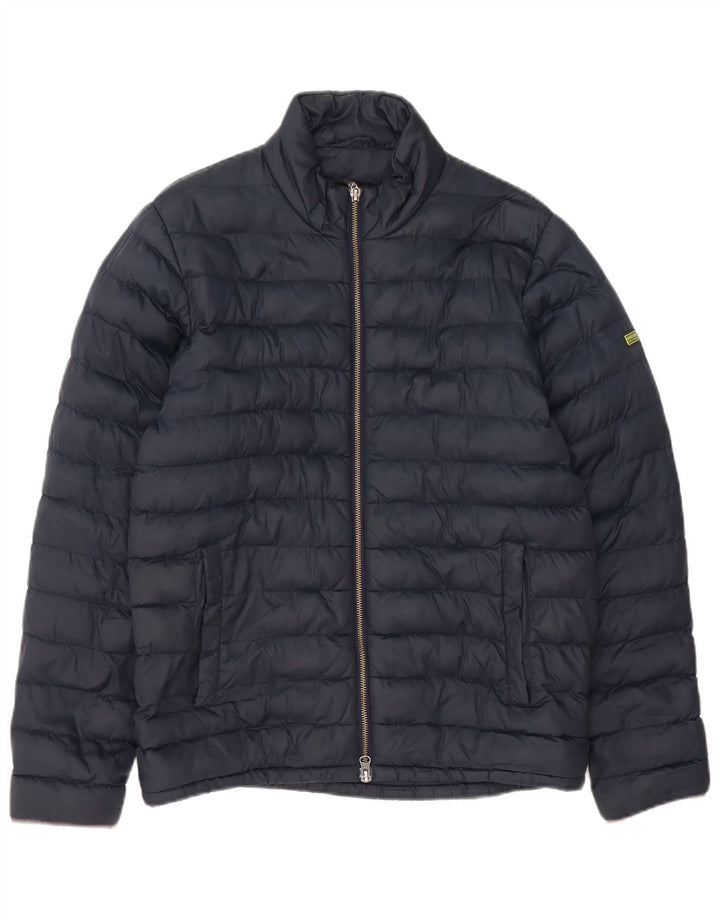 Barbour Herren gepolsterte Jacke UK 36 Small Marineblau Polyester